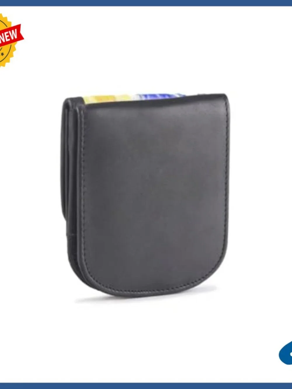 Compact Leather Wallet for Cards Coins Bills ID Front Pocket Folding